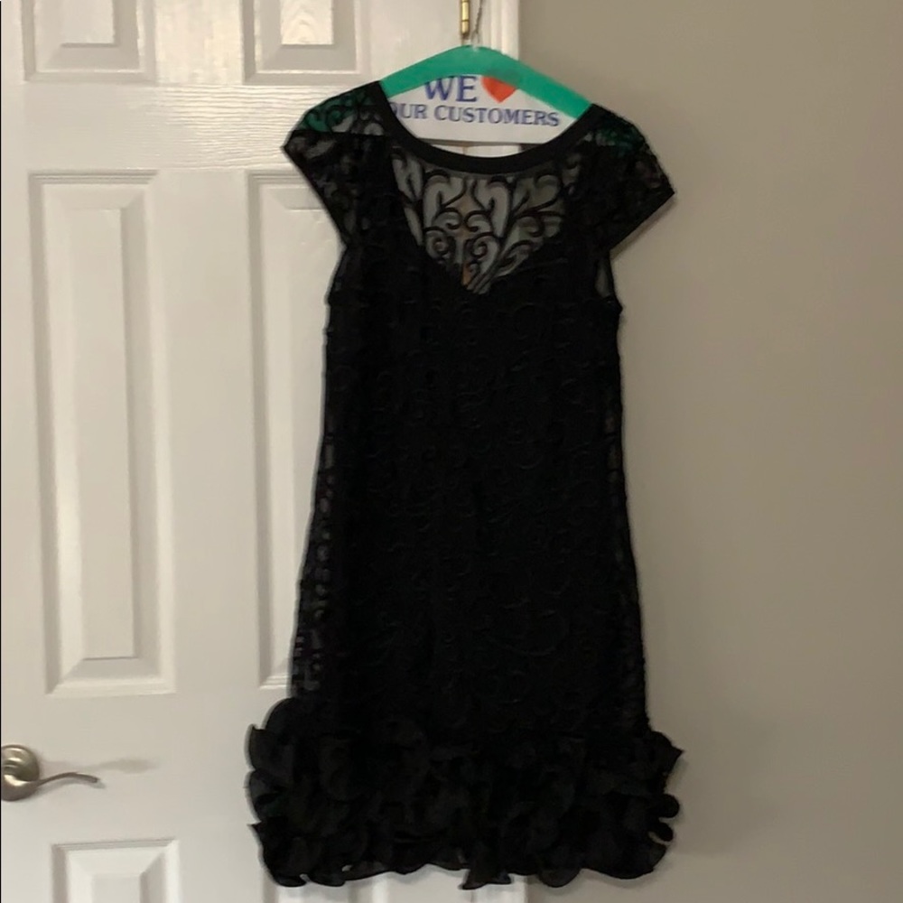 Jessica Simpson black lace dress